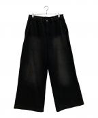 ANDER HUNKアンダーハンク）の古着「フェード加工スウェットパンツ」｜ブラック