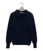 J.W.ANDERSONジェイダブリューアンダーソン）の古着「ビッグカラーカーディガン」｜ネイビー