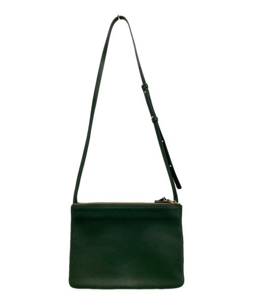 CELINE（セリーヌ）CELINE (セリーヌ) トリオラージショルダーバッグ グリーンの古着・服飾アイテム