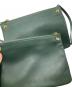中古・古着 CELINE (セリーヌ) トリオラージショルダーバッグ グリーン：28000円