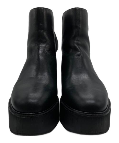 LANVIN en Bleu（ランバンオンブルー）LANVIN en Bleu (ランバンオンブルー) バックジップブーツ ブラック サイズ:24.5の古着・服飾アイテム