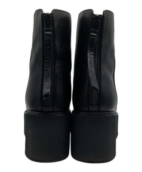 LANVIN en Bleu（ランバンオンブルー）LANVIN en Bleu (ランバンオンブルー) バックジップブーツ ブラック サイズ:24.5の古着・服飾アイテム