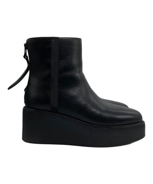 LANVIN en Bleu（ランバンオンブルー）LANVIN en Bleu (ランバンオンブルー) バックジップブーツ ブラック サイズ:24.5の古着・服飾アイテム