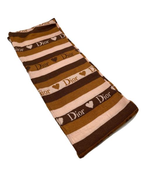Christian Dior（クリスチャン ディオール）Christian Dior (クリスチャン ディオール) カシミヤ混マフラー ブラウンの古着・服飾アイテム