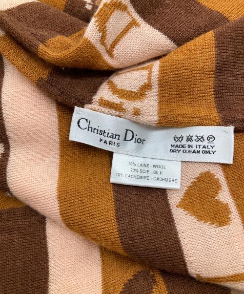Christian Dior（クリスチャン ディオール）Christian Dior (クリスチャン ディオール) カシミヤ混マフラー ブラウンの古着・服飾アイテム