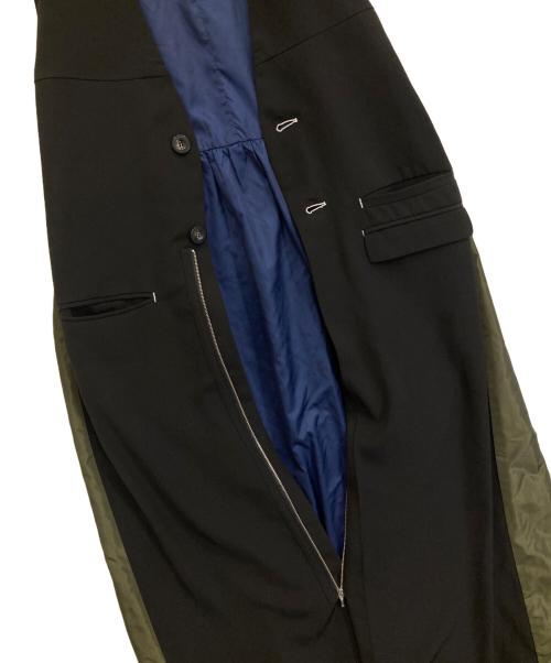 OMMO（オーエムエムオー）OMMO (オーエムエムオー) LONG VEST BALLOON OP オリーブ×ブラック サイズ:36の古着・服飾アイテム