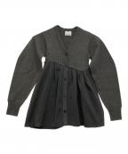 OMMOオーエムエムオー）の古着「TUCK FLARE KNIT CD」｜グレー