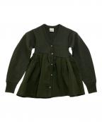 OMMOオーエムエムオー）の古着「TUCK FLARE KNIT CD」｜グリーン