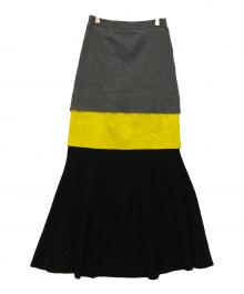 OMMO（オーエムエムオー）の古着「LAYERED KNIT SK」｜グレー