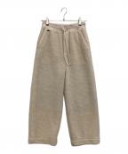 LACOSTEラコステ）の古着「ボアフリースセミワイドパンツ」｜ベージュ
