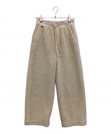 LACOSTE（ラコステ）の古着「ボアフリースセミワイドパンツ」｜ベージュ