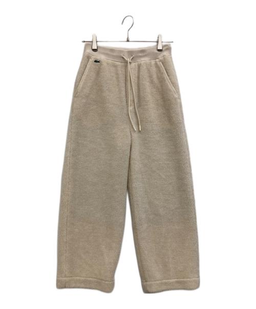 LACOSTE（ラコステ）LACOSTE (ラコステ) ボアフリースセミワイドパンツ ベージュ サイズ:SIZE 34の古着・服飾アイテム