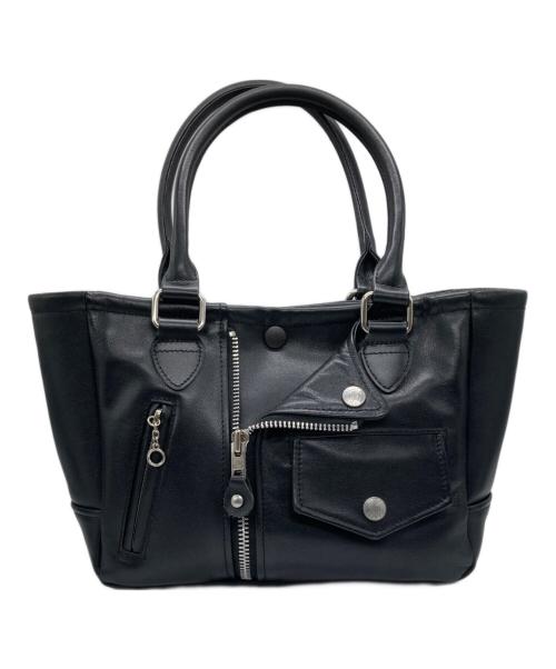 Schott（ショット）Schott (ショット) ミニライダーストートバッグ ブラックの古着・服飾アイテム