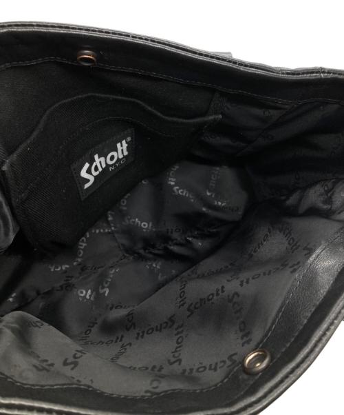 Schott（ショット）Schott (ショット) ミニライダーストートバッグ ブラックの古着・服飾アイテム