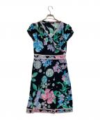 LEONARDレオナール）の古着「花柄ノースリーブワンピース」｜ネイビー