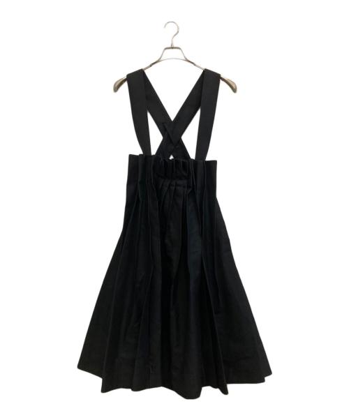 noir kei ninomiya（ノワール ケイ ニノミヤ）noir kei ninomiya (ノワール ケイ ニノミヤ) ウールプリーツジャンパースカート ブラック サイズ:Sの古着・服飾アイテム