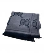 GUCCIグッチ）の古着「GGウールジャカードスカーフマフラー」｜グレー