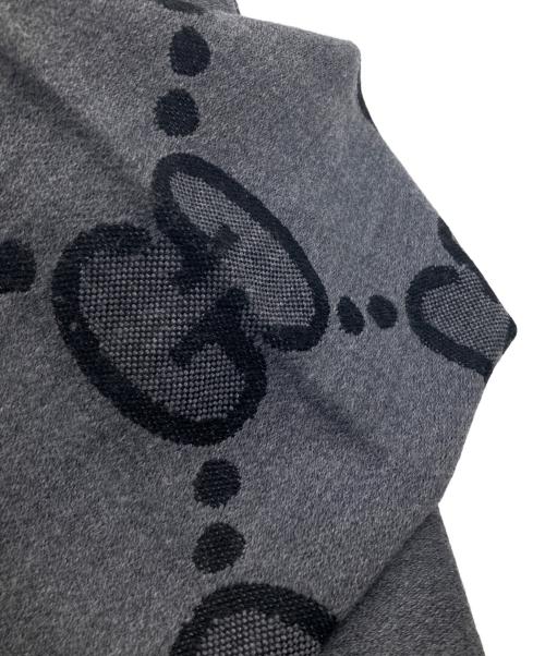 GUCCI（グッチ）GUCCI (グッチ) GGウールジャカードスカーフマフラー グレーの古着・服飾アイテム
