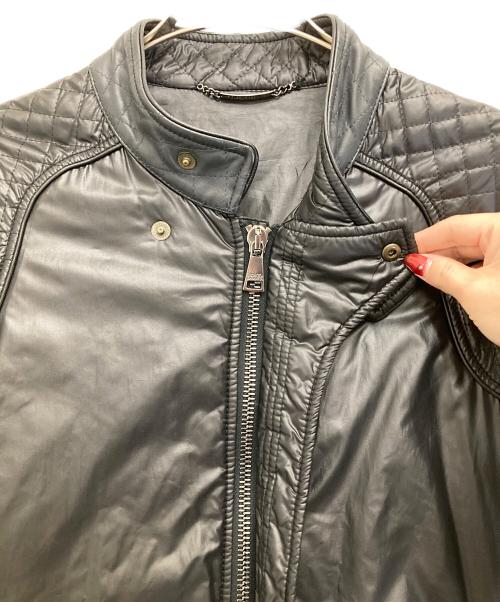 DOLCE & GABBANA（ドルチェ＆ガッバーナ）DOLCE & GABBANA (ドルチェ＆ガッバーナ) レザー切替ジャケット ブラック サイズ:50の古着・服飾アイテム