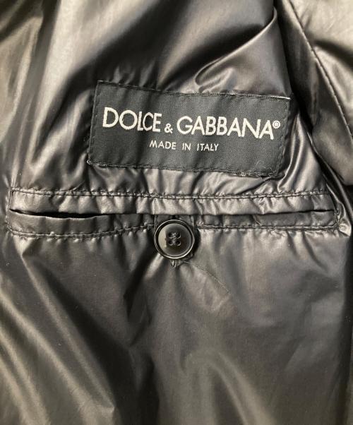 DOLCE & GABBANA（ドルチェ＆ガッバーナ）DOLCE & GABBANA (ドルチェ＆ガッバーナ) レザー切替ジャケット ブラック サイズ:50の古着・服飾アイテム