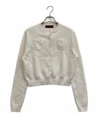 CABANキャバン）の古着「コットンカシミヤクルーネックカーディガン」｜ホワイト