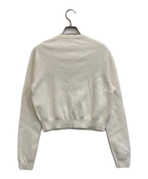 CABAN（キャバン）CABaN (キャバン) コットンカシミヤクルーネックカーディガン ホワイト サイズ:XSの古着・服飾アイテム