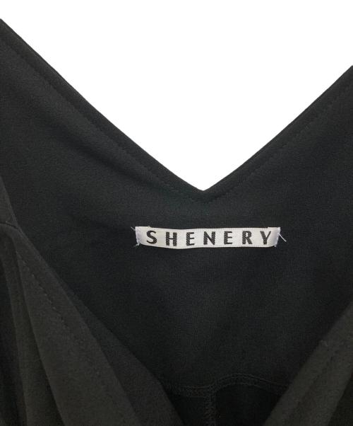 SHENERY（シーナリー）SHENERY (シーナリー) カットジョーゼットキャミサロペット ブラック サイズ:Fの古着・服飾アイテム