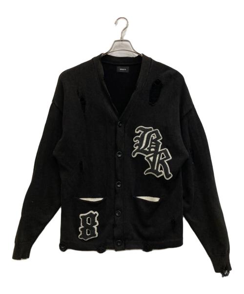 BREATH（ブレス）BREATH (ブレス) クラッシュニットカーディガン ブラック サイズ:Mの古着・服飾アイテム
