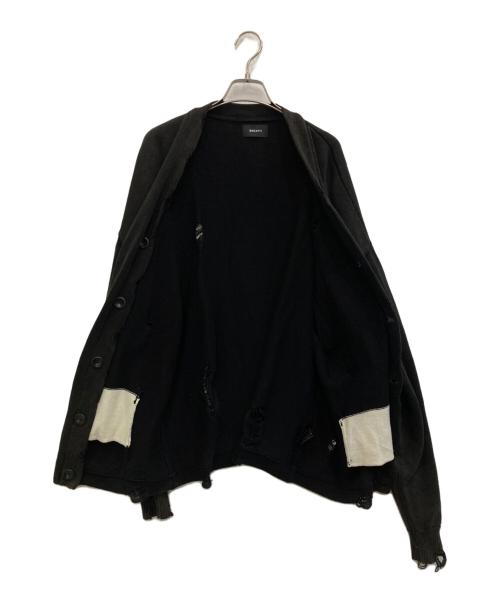 BREATH（ブレス）BREATH (ブレス) クラッシュニットカーディガン ブラック サイズ:Mの古着・服飾アイテム