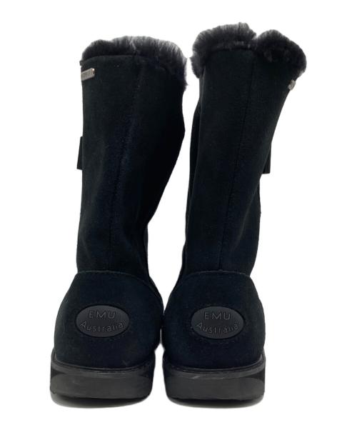 emu（エミュー）emu (エミュー) 撥水サイドジップムートンブーツ ブラック サイズ:24の古着・服飾アイテム