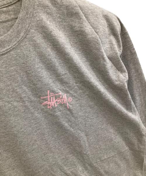 stussy（ステューシー）stussy (ステューシー) ロゴロングスリーブカットソー グレー サイズ:Sの古着・服飾アイテム