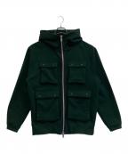 eN ROUTEアンルート）の古着「４ポケット フーデッド ジップブルゾン」｜グリーン