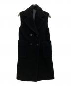 chousonnetteシューソネット）の古着「エコファーロングジレ」｜ブラック