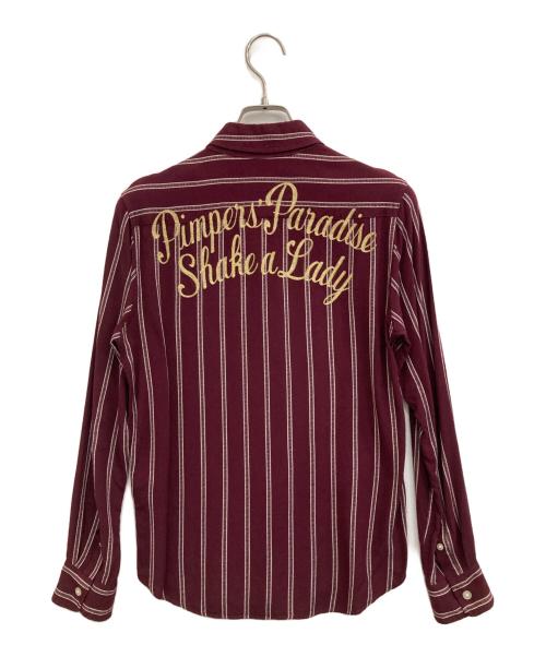 WACKO MARIA（ワコマリア）WACKO MARIA (ワコマリア) ストライプシャツ レッド サイズ:Ｓの古着・服飾アイテム