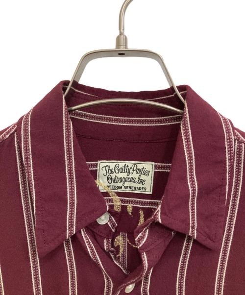 WACKO MARIA（ワコマリア）WACKO MARIA (ワコマリア) ストライプシャツ レッド サイズ:Ｓの古着・服飾アイテム