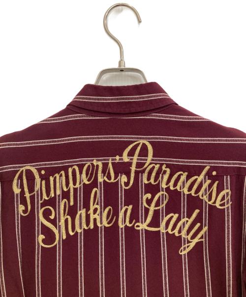 WACKO MARIA（ワコマリア）WACKO MARIA (ワコマリア) ストライプシャツ レッド サイズ:Ｓの古着・服飾アイテム