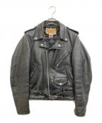 Schottショット）の古着「レザーライダースジャケット」｜ブラック
