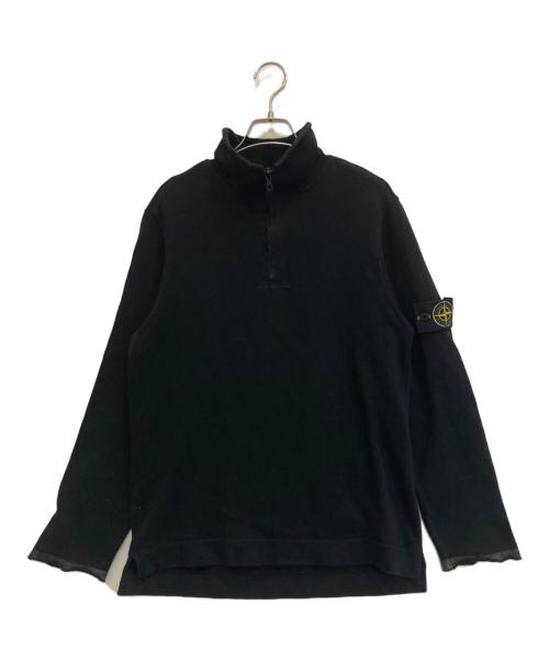 STONE ISLAND（ストーンアイランド）STONE ISLAND (ストーンアイランド) ハーフジップニット ブラック サイズ:Sの古着・服飾アイテム