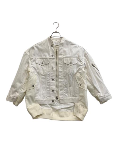 STUMBL（スタンブル）STUMBL (スタンブル) ハイブリッドニューデニムジャケット ホワイト サイズ:36の古着・服飾アイテム