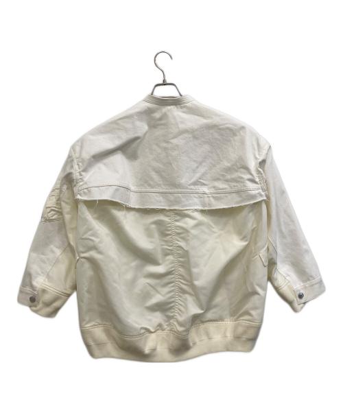 STUMBL（スタンブル）STUMBL (スタンブル) ハイブリッドニューデニムジャケット ホワイト サイズ:36の古着・服飾アイテム