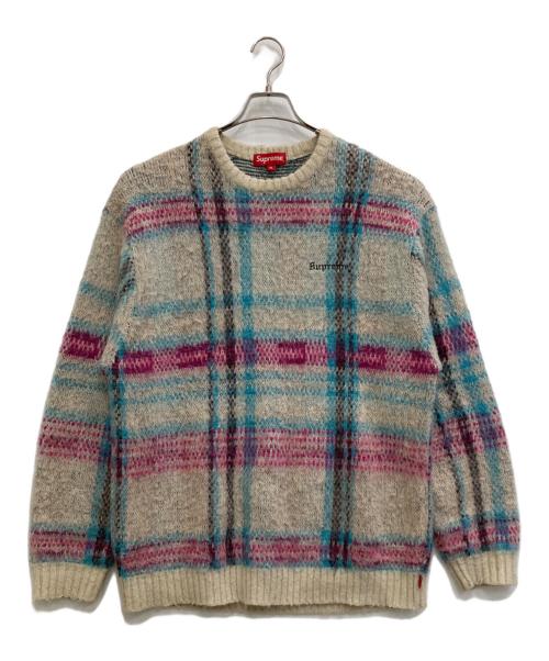 SUPREME（シュプリーム）Supreme (シュプリーム) Brushed Plaid Sweater アイボリー サイズ:XLの古着・服飾アイテム