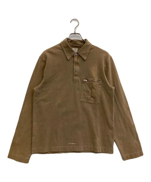 C.P COMPANY（シーピーカンパニー）C.P COMPANY (シーピーカンパニー) ハーフジップポロシャツ ブラウン サイズ:Sの古着・服飾アイテム