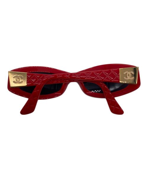CHANEL（シャネル）CHANEL (シャネル) スクエアサングラス レッド サイズ:51-20の古着・服飾アイテム