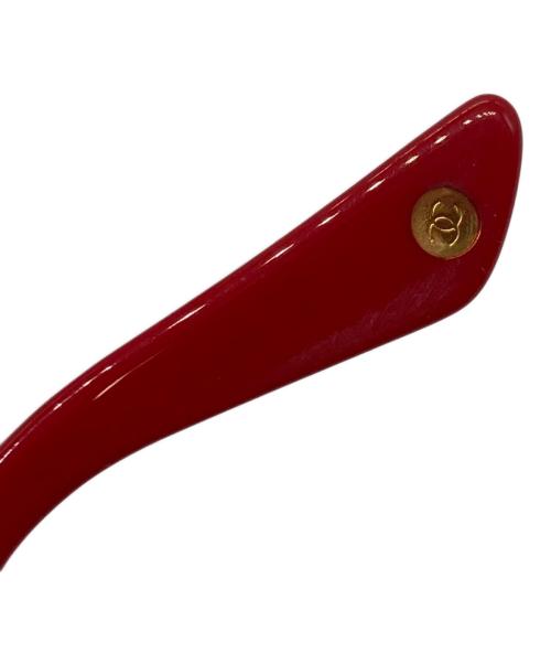 CHANEL（シャネル）CHANEL (シャネル) スクエアサングラス レッド サイズ:51-20の古着・服飾アイテム