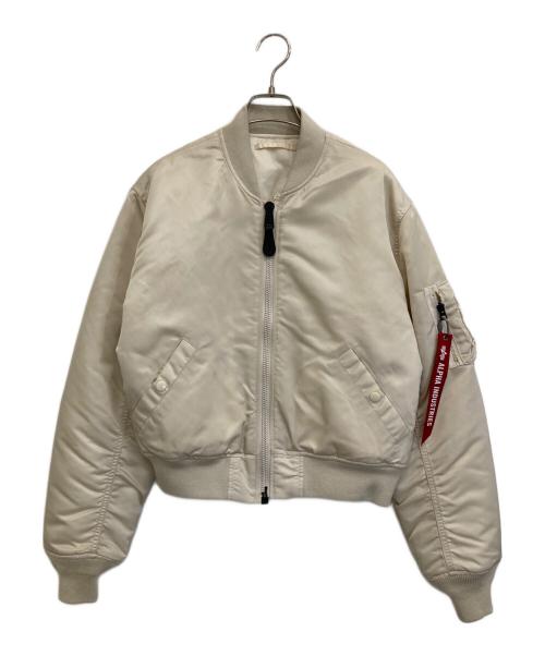 ALPHA（アルファ）ALPHA (アルファ) フライトジャケット アイボリー サイズ:Mの古着・服飾アイテム