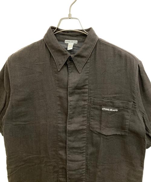 STONE ISLAND（ストーンアイランド）STONE ISLAND (ストーンアイランド) 半袖シャツ ブラウン サイズ:Sの古着・服飾アイテム