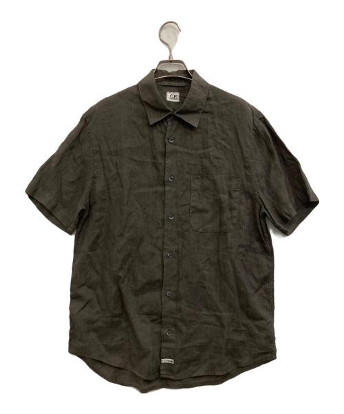 C.P COMPANY（シーピーカンパニー）C.P COMPANY (シーピーカンパニー) リネンシャツ ブラウン サイズ:3の古着・服飾アイテム