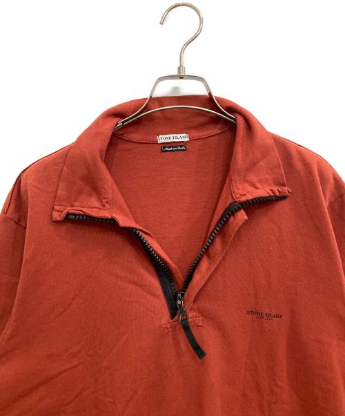 STONE ISLAND（ストーンアイランド）STONE ISLAND (ストーンアイランド) ハーフジップカットソー オレンジ サイズ:Ｓの古着・服飾アイテム