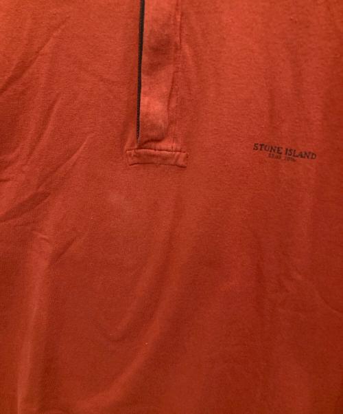 STONE ISLAND（ストーンアイランド）STONE ISLAND (ストーンアイランド) ハーフジップカットソー オレンジ サイズ:Ｓの古着・服飾アイテム