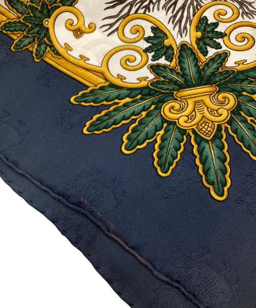 HERMES（エルメス）HERMES (エルメス) シルクスカーフ ネイビーの古着・服飾アイテム